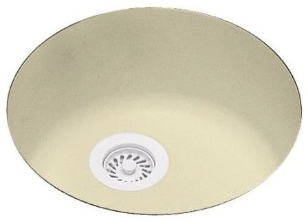 Swan 18x18x8 Solid Surface Undermount Bar Sink, Bone