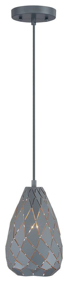 Onyx 1 Light Pendant, Museum Black