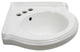 Wall Mount Corner Small Bathroom Sink White Gloss China Portsmouth with Bracket