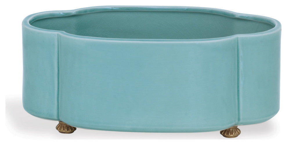 Carol Oval Celadon Planter