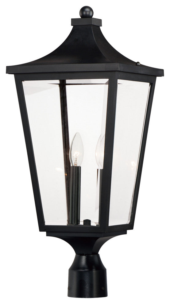 Maxim 40230CL Sutton Place Vivex 2 Light 24" Tall Post Light - Black