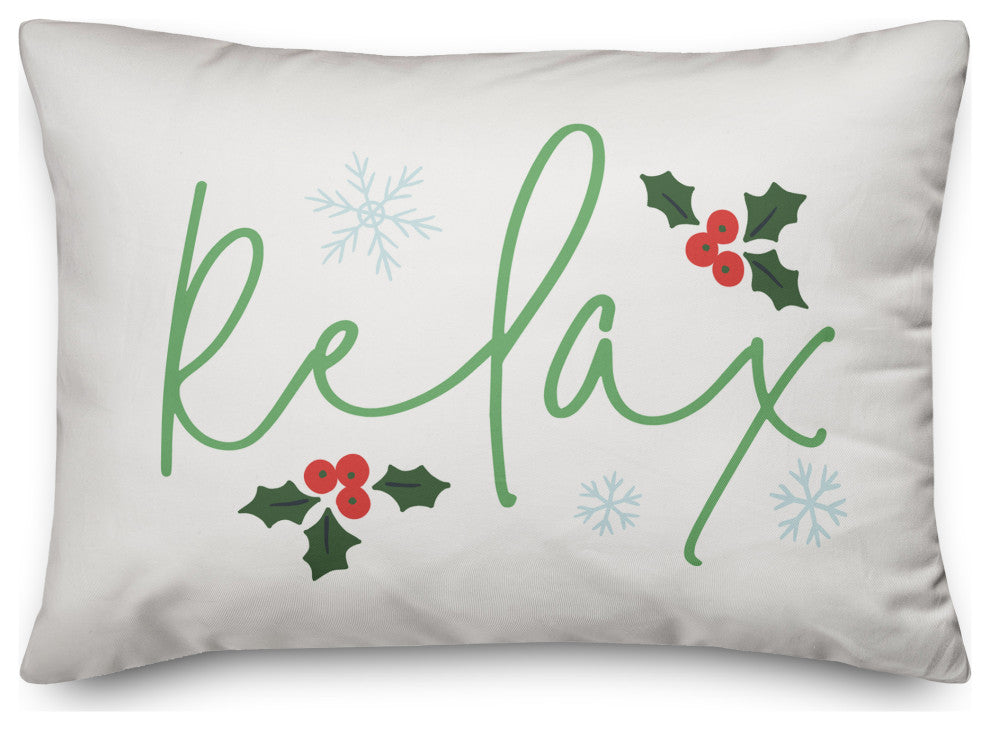 White Relax 20x14 Spun Poly Pillow