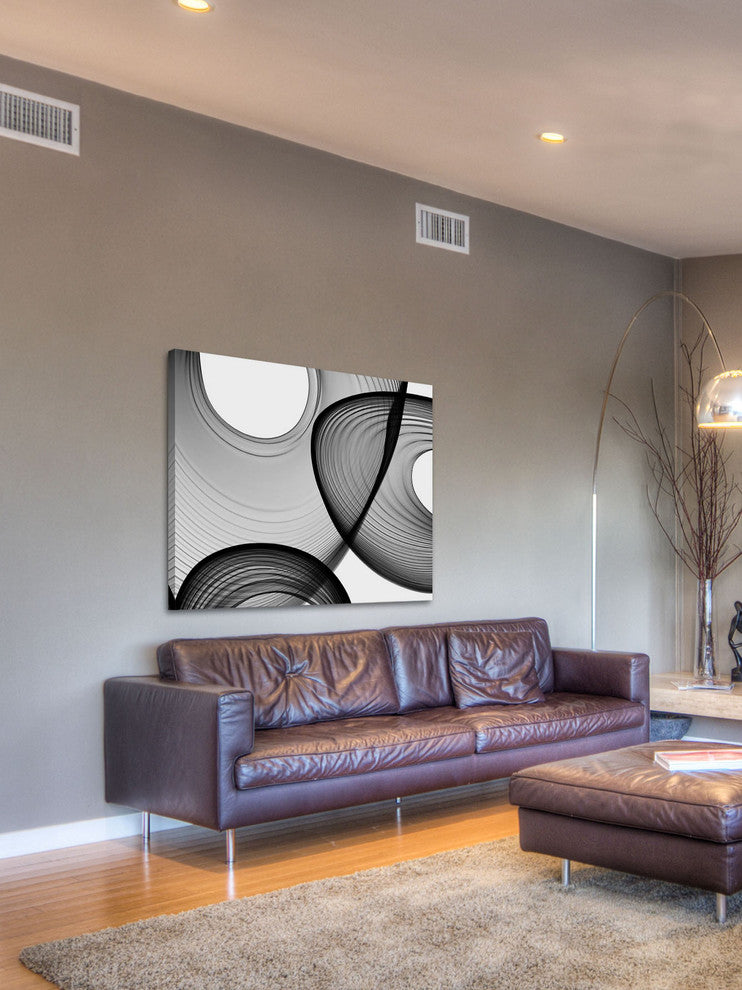 "Abstract Black and White 21-46-51" Print on Canvas by Irena Orlov