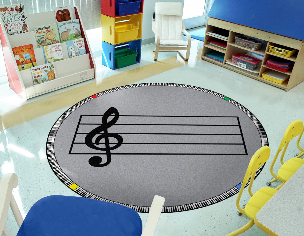 Kid Essentials Rug, Play Along, Gray, 7'8"x10'9"