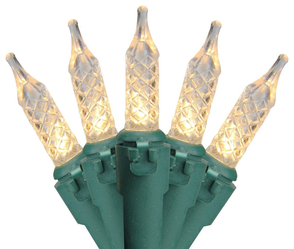 Set of 200 White LED M5 Christmas Lights on Spool