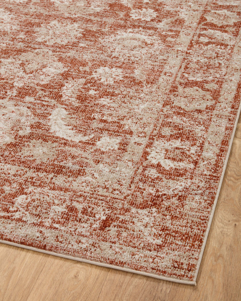 Loloi II Odette Rust / Ivory 5'-3" x 7'-9" Area Rug