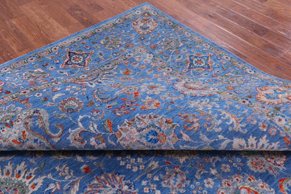 Wool and Silk Persian Handmade Rug 9' 2" X 12' 0" Q12087