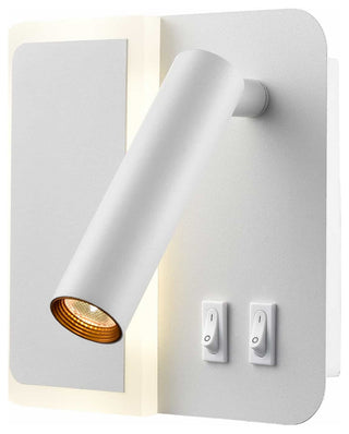 Modern White LED Wall Sconce With Switch,5W 4000K