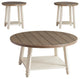 Benzara BM190130 Oak Wood Table Set with Canted Legs & Lower Shelf, Set of 3
