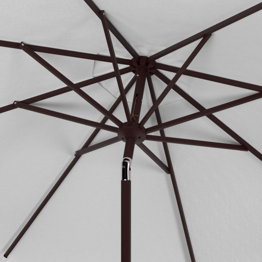 Safavieh Zimmerman 11' Round Market Umbrella, White