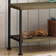 GDF Studio Kay Indoor Industrial Acacia Wood Bench With Shelf and Coat Hooks