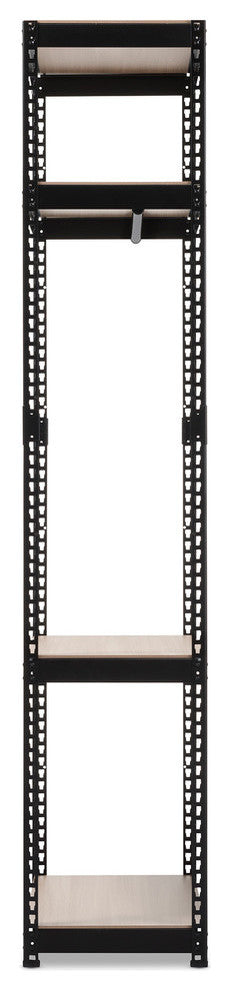 Gavin Black Metal 4-Shelf Closet Storage Racking Organizer