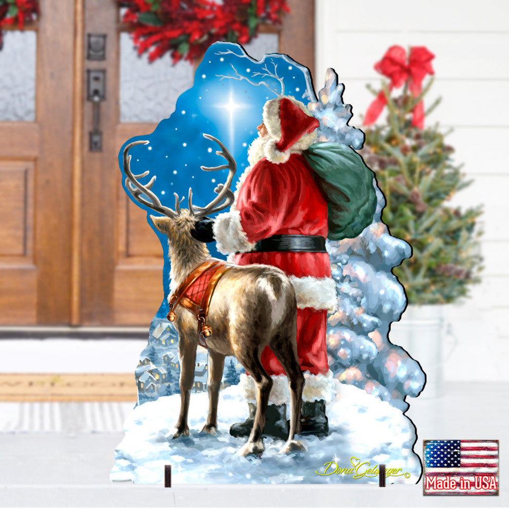 Starry Night Santa Home and Outdoor Decor by Dona Gelsinger