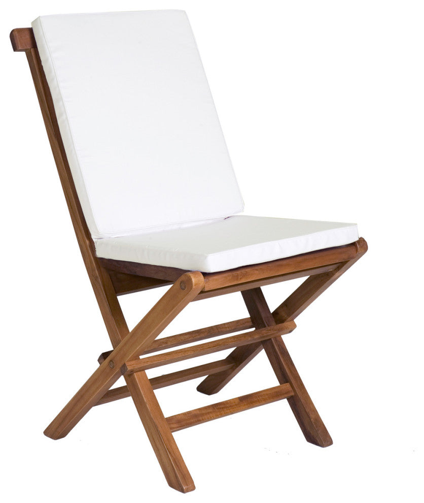 9-Piece Butterfly Folding Chair Set and Cushion, White