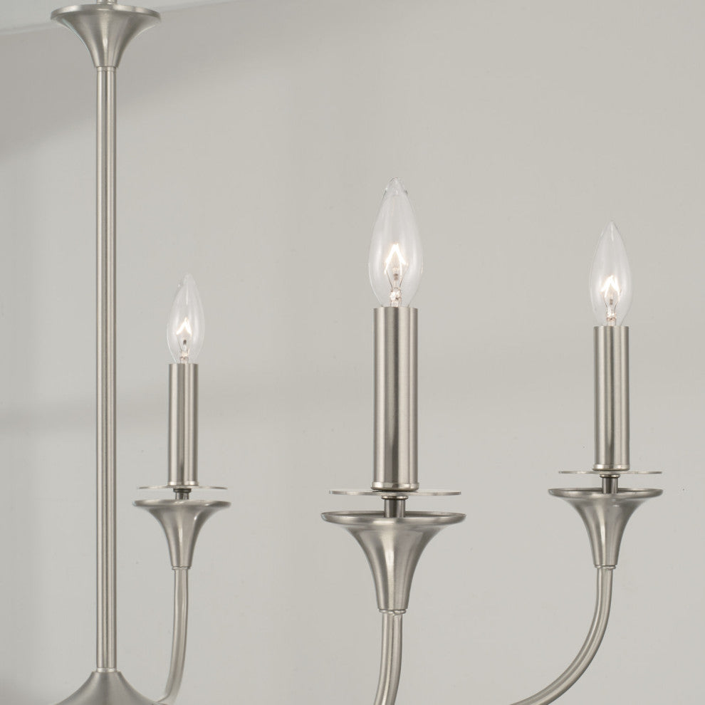 Capital Lighting 448951 Presley 5 Light 31"W Candle Style - Matte Black