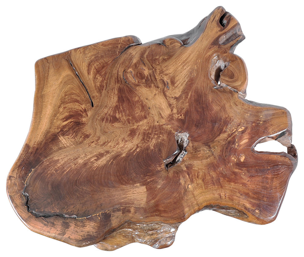 Teak Slab Rustic Bar Table Made from Solid Genuine Teak Wood