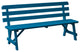 Pine Traditional Backed Bench, Caribbean Blue, 6 Foot