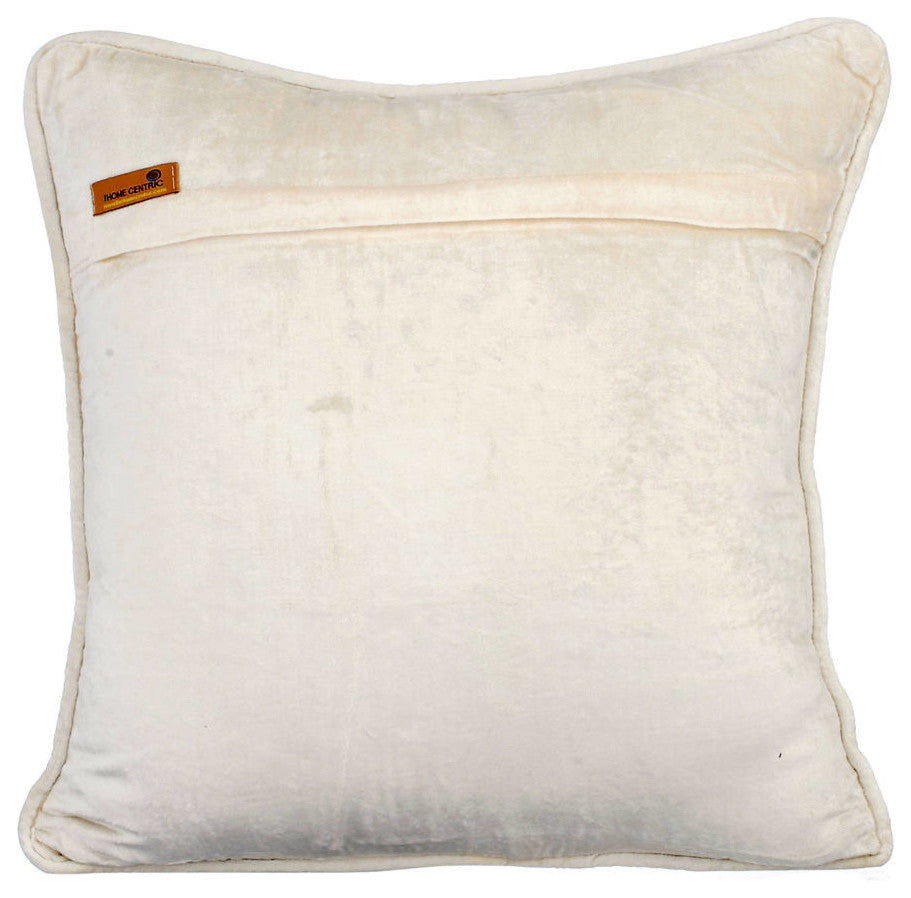 White Decorative Euro shams 26"x26" Velvet, Crystal Motorbike