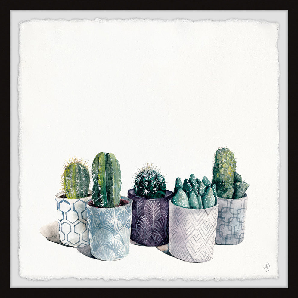 "Small Pots II" Framed Painting Print, 32"x32"