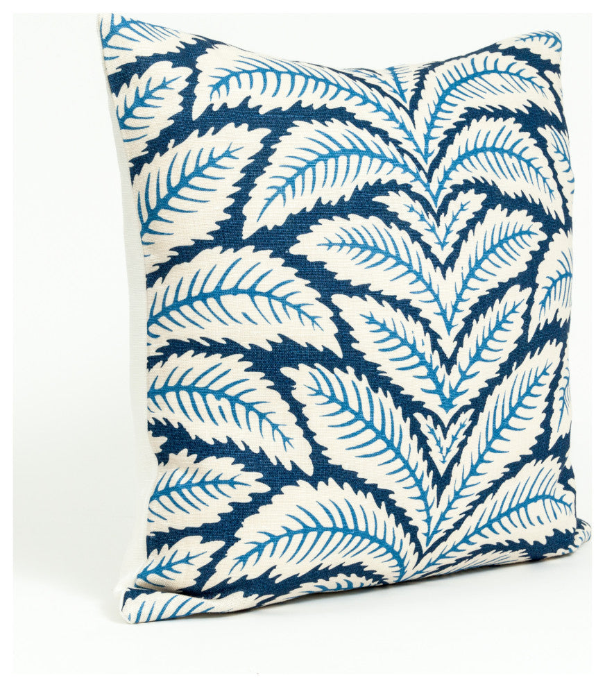 Talavera pillow cover, Brunschwig & Fils fabric, blue and white deco  , 26x26