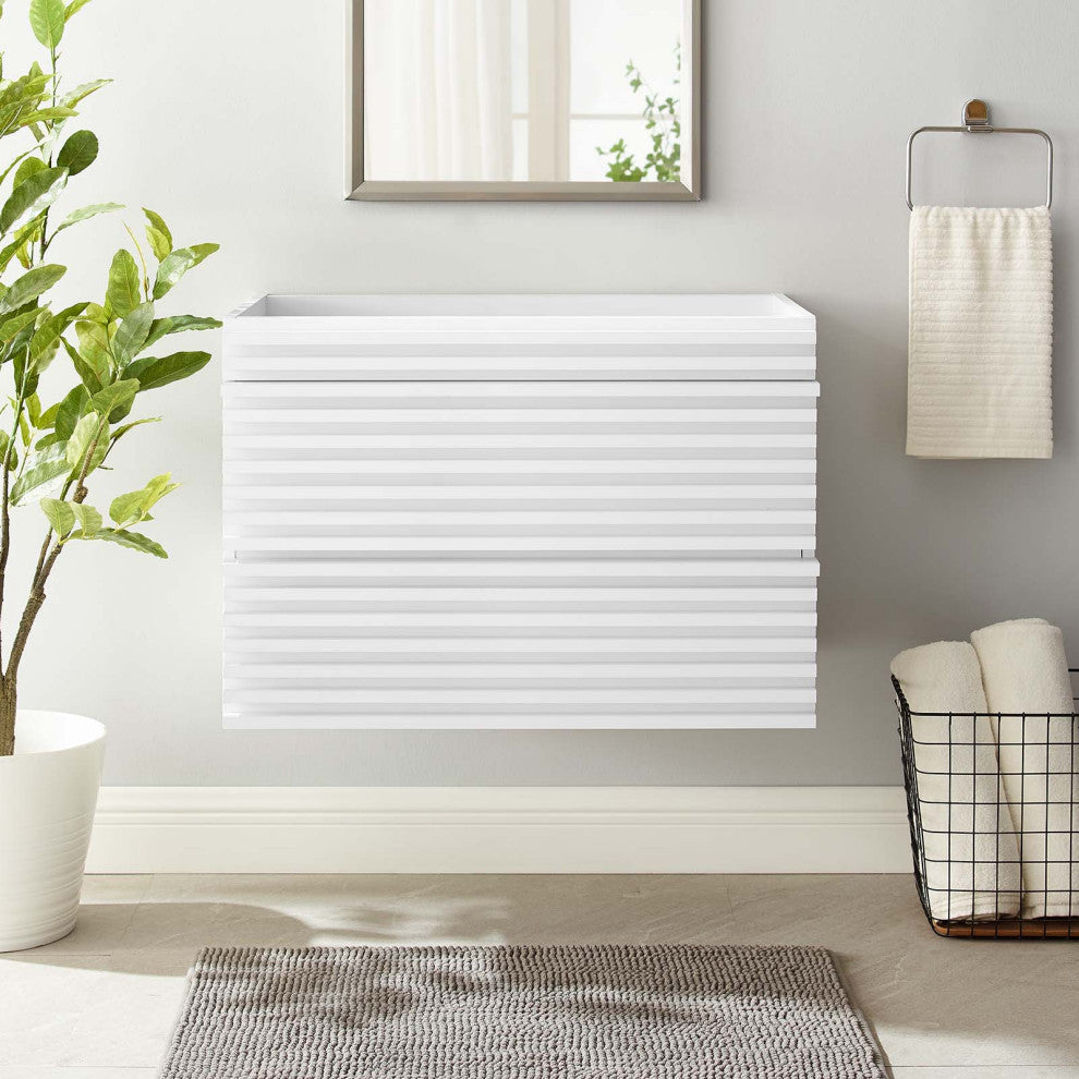 Render 30" Wall-Mount Bathroom Vanity, White