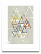 "Stamped Triangles II" Matted and Framed, 52" x 36"