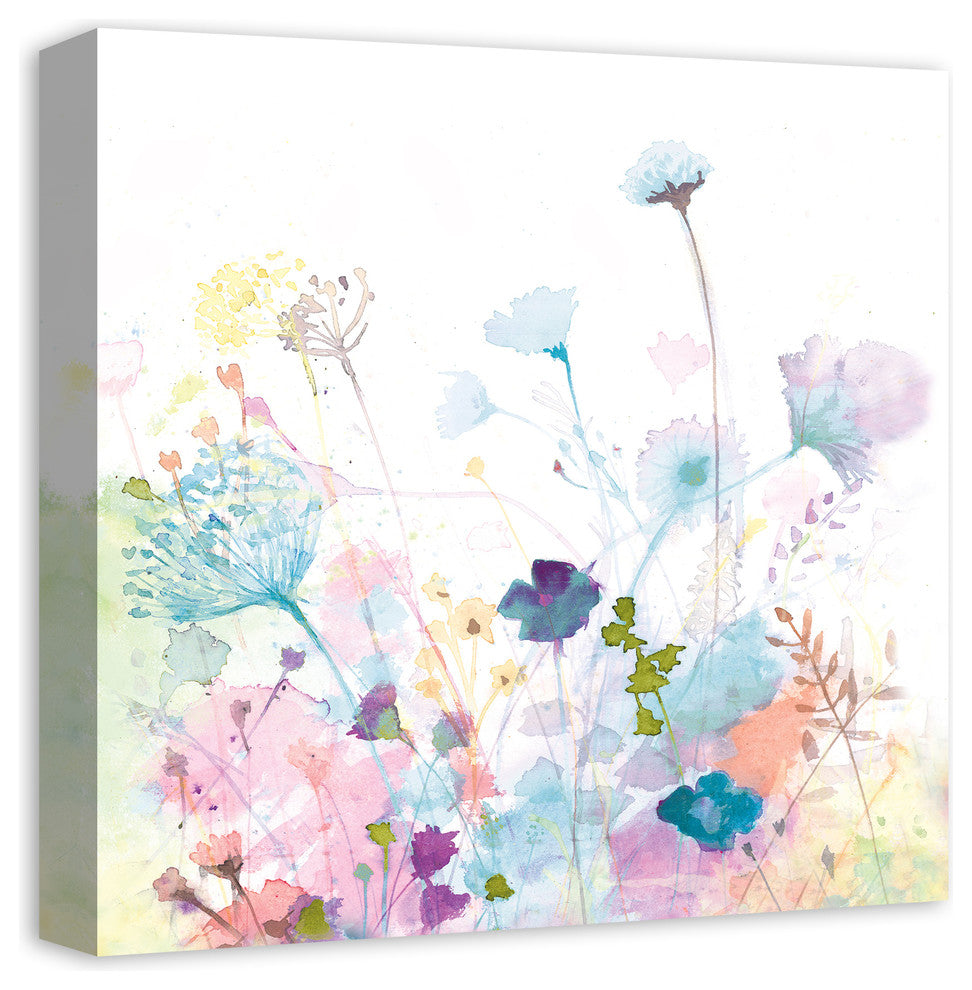 Watercolor Spring Floral 16x16 Canvas Wall Art