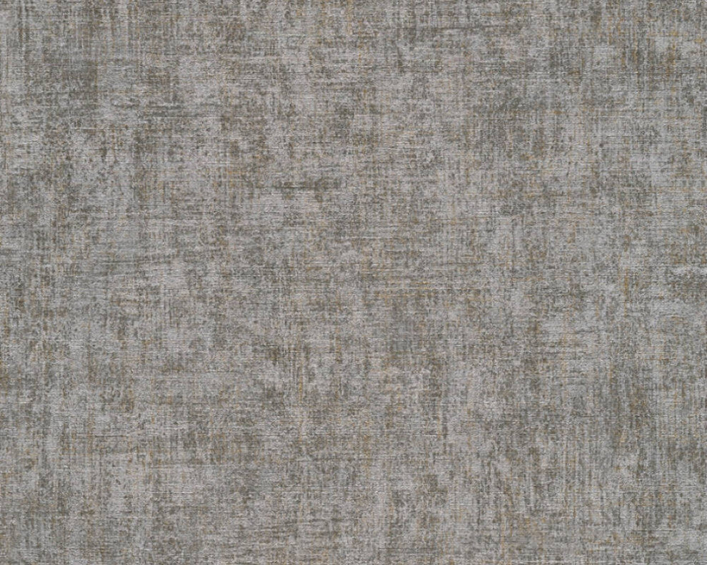 Plain Textured Wallpaper, Scattered Plaster Spots, Gray Silver, 1 Roll