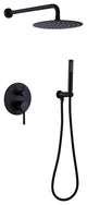 Luxury Pressure-Balanced Complete Shower System with Rough-In Valve, Matte Black