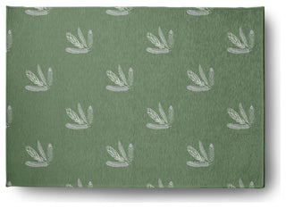 5' x 7' Feather Pattern Spring Chenille Indoor/Outdoor Rug