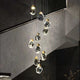Geometric Irregular Cut Crystal Chandelier Lighting, 20 Lights