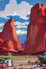 "Red Rocks" Painting Print on Wrapped Canvas