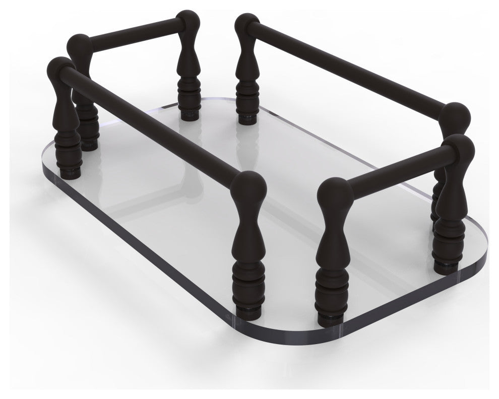 Vanity Top Glass Guest Towel Tray, Oil Rubbed Bronze