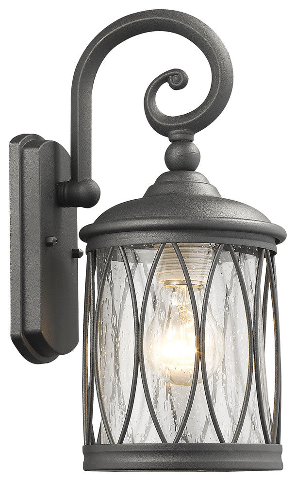 Dinadan 1 Light Black Outdoor Wall Sconce 13" High