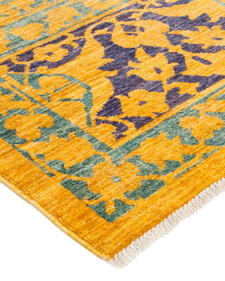 Eclectic, Hand-Knotted Area Rug, 9'3"x11'9", Yellow