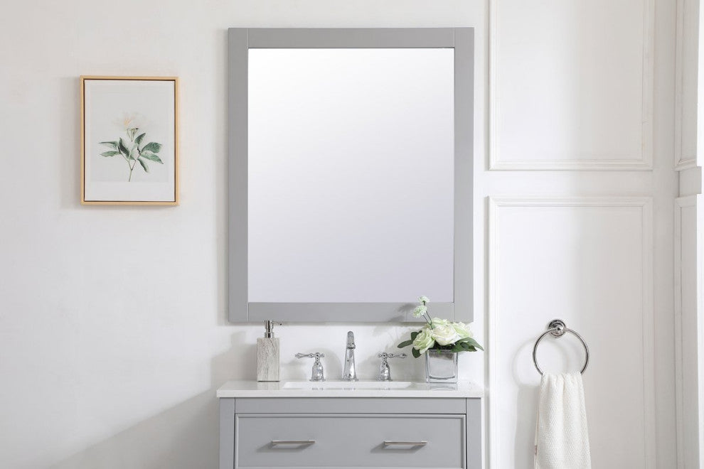 Anderson Rectangle Vanity Mirror 30", Gray