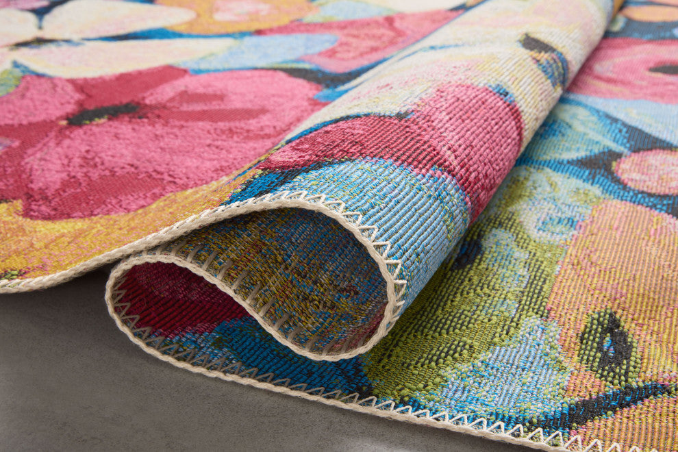 Loloi II Botanical Navy/Multi 6'7"x9'4" Area Rug