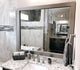 Pendleton Framed Wall Mirror, Satin Nickel, 28" X 60"