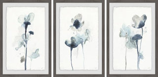 Midnight Blossoms IV Triptych, Set of 3, 12x18 Panels