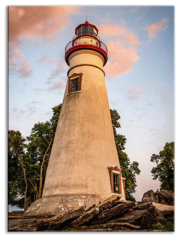 Marblehead Lighthouse at Sunset From the Shore Canvas Prints, 16" X 20"