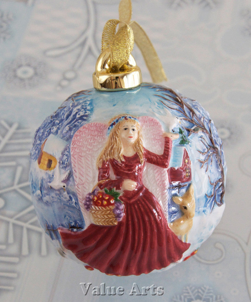 Handcrafted Porcelain Angel Ornament