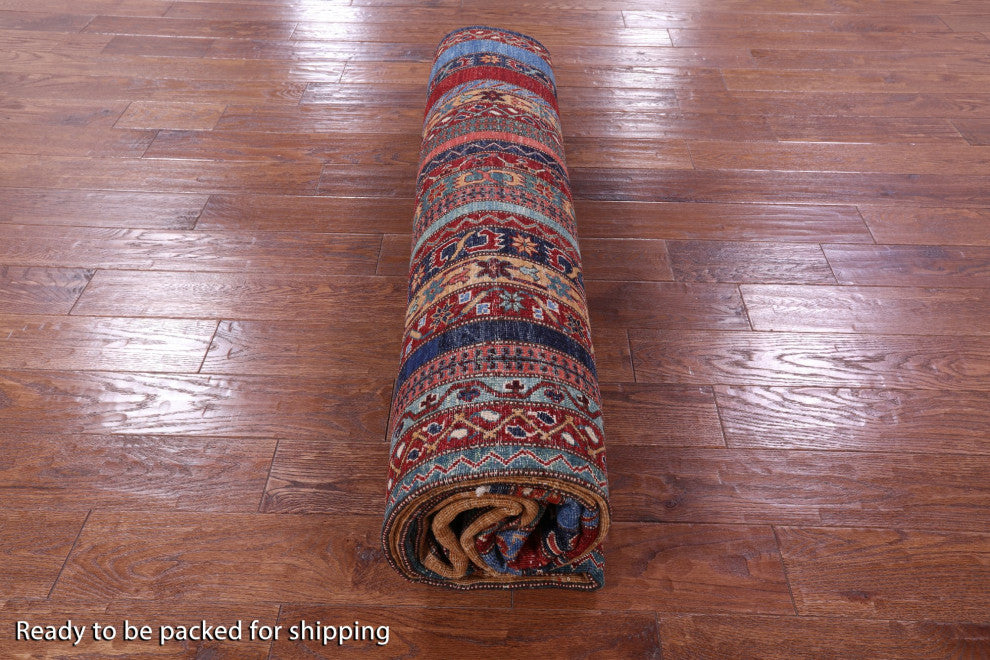 7' 11" X 9' 10" Persian Gabbeh Shall Hand Knotted Wool Rug Q11146