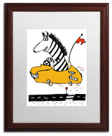 'Zippy Zebra' Matted Framed Canvas Art by Carla Martell