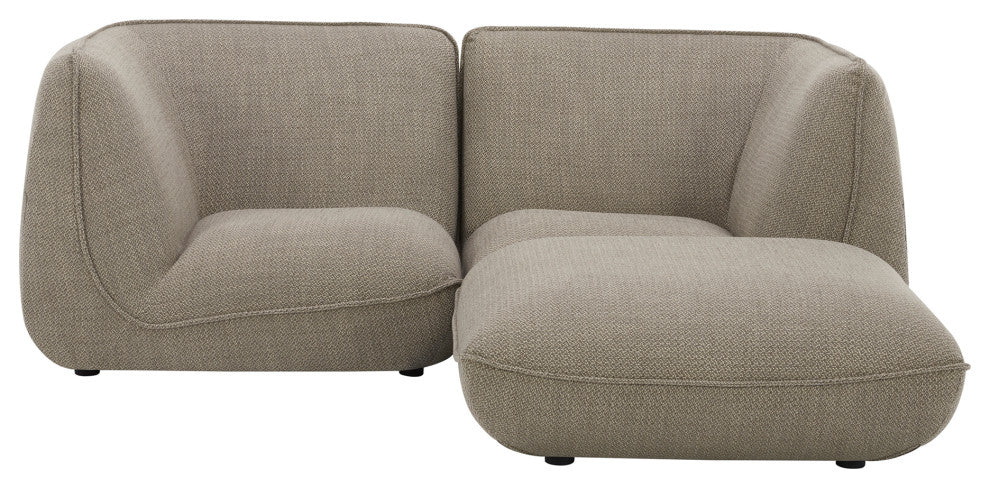 First of A Kind Zeppelin Nook Modular Sectional Speckled Pumice