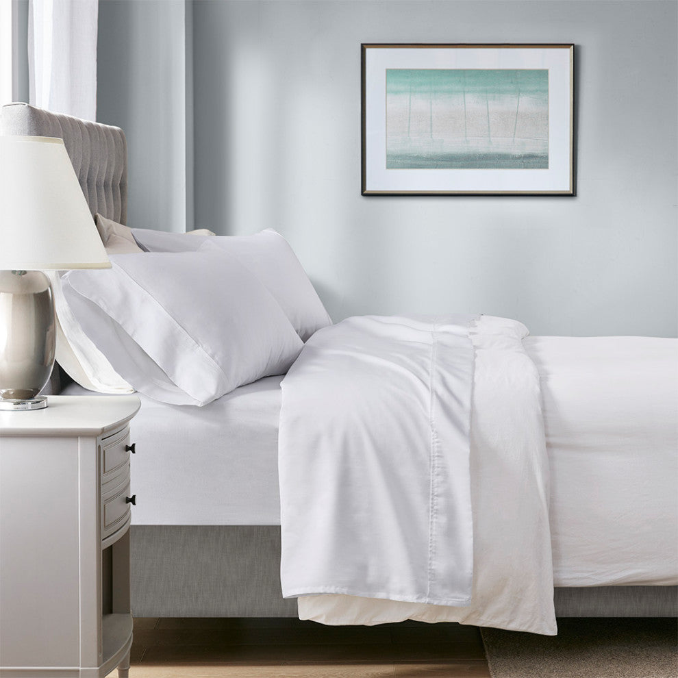 Beautyrest 1000 Thread Count Thermal Management Sheet Set, White, Cal King