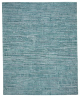 Wales Hand Loomed Area Rug, Azure, 9'x12'