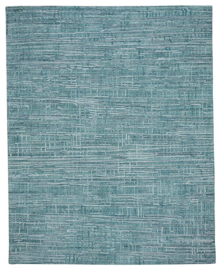 Wales Hand Loomed Area Rug, Azure, 9'x12'