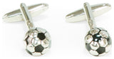 Rhodium Plated Soccer Ball Cufflinks