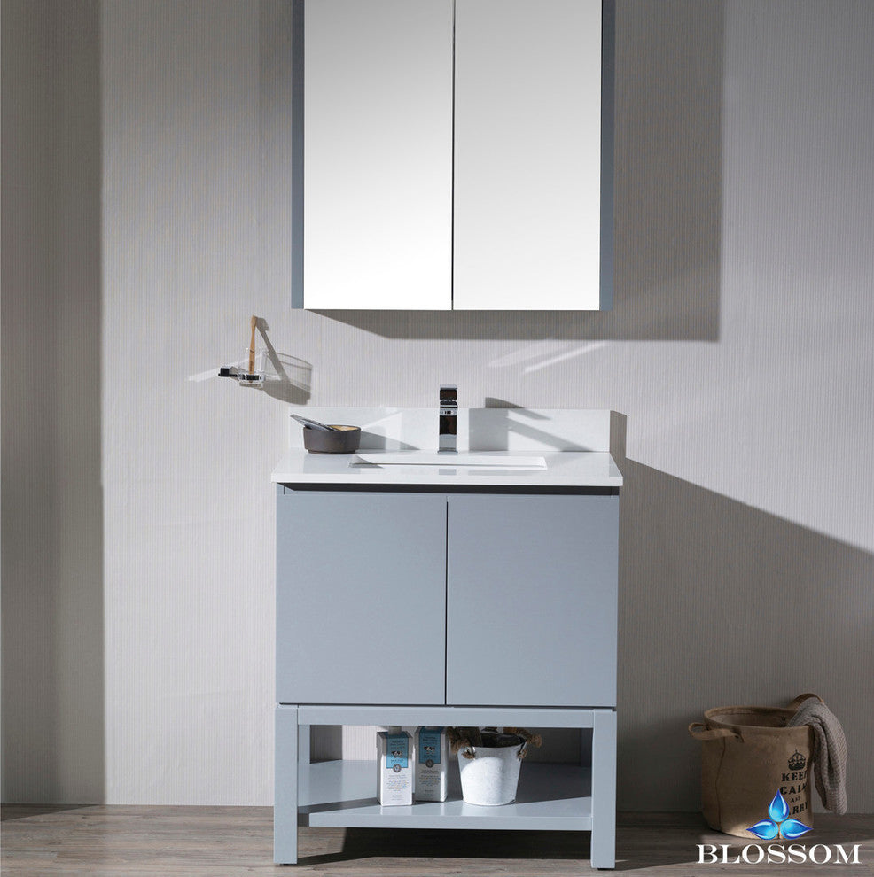 Monaco 30" Vanity Set With Medicine Cabinet