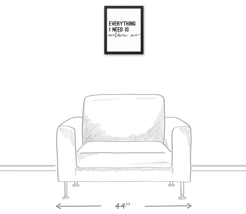 Everything I Need Is Within Me 11x14 Black Framed Canvas